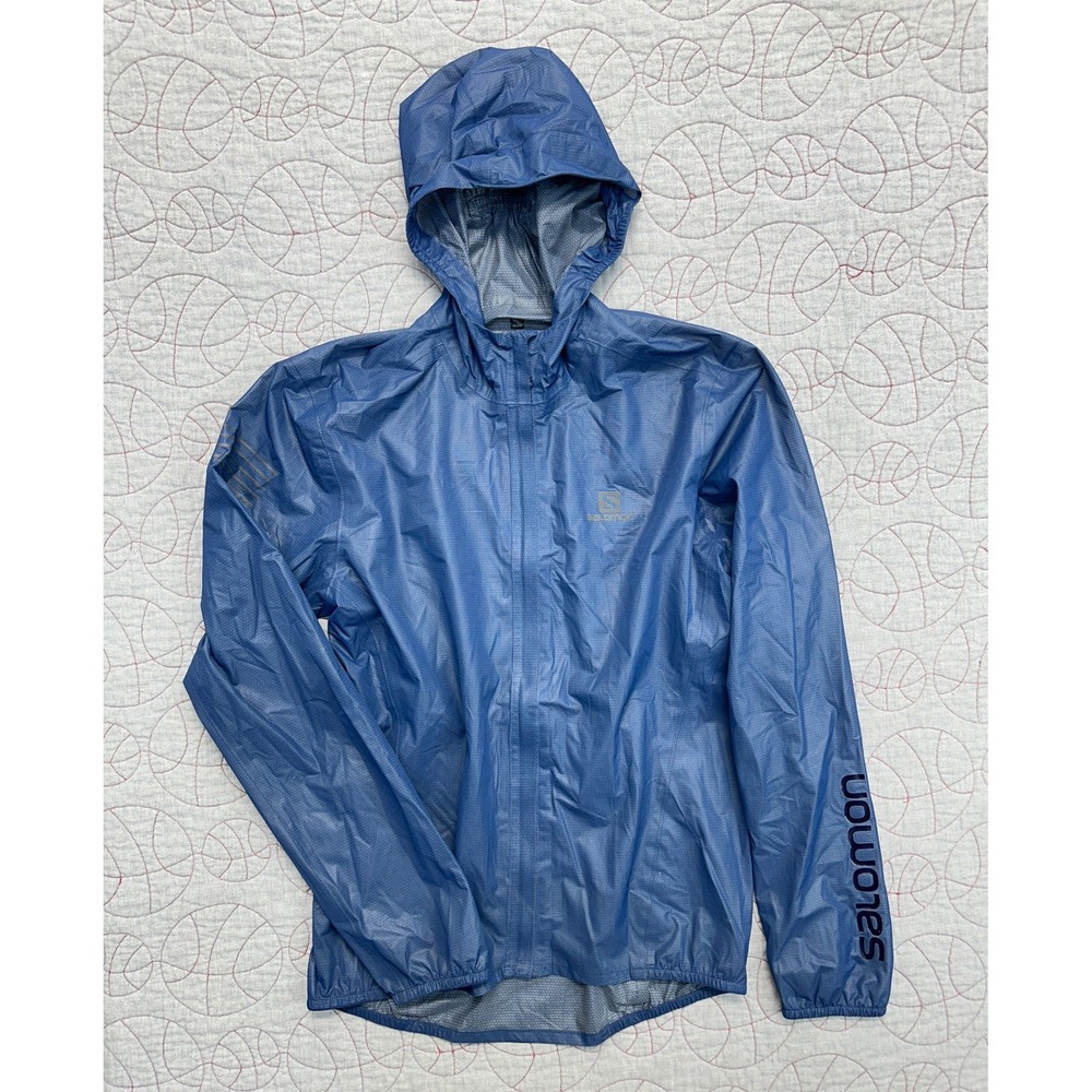 Salomon Bonatti Cross Wind Ultralight Jacket Blue Granite Hooded / Mens Small